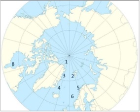 the map of the northern emisphere