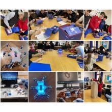 A small photo album of the students' activities on the project 