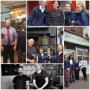 Students pictured with cafe owners in Lucan village