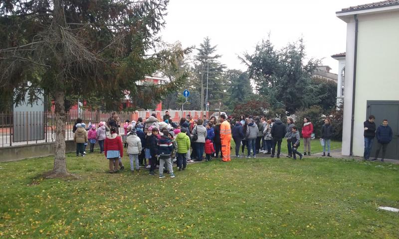 Planing a tree in our school garden