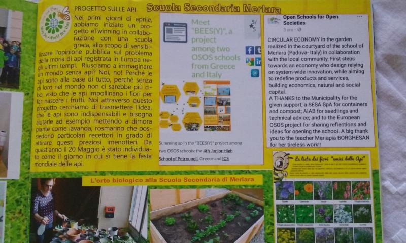 our project in the school newspaper