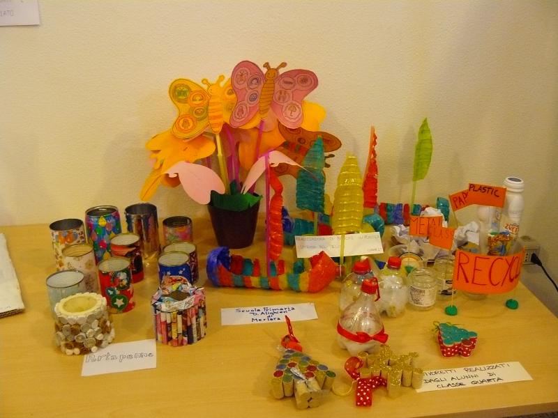handmade objects with recycled materials