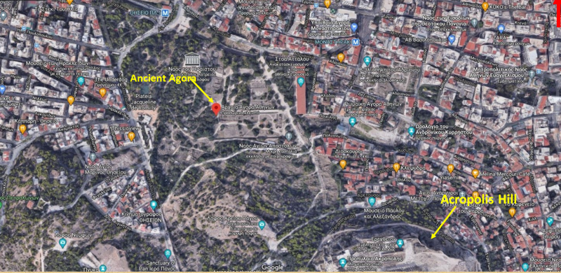 ΣΥΧΡΟΝΗ ΘΕΣΗ ΑΡΧΑΙΑΣ ΑΓΟΡΑΣ ΑΘΗΝΩΝ 