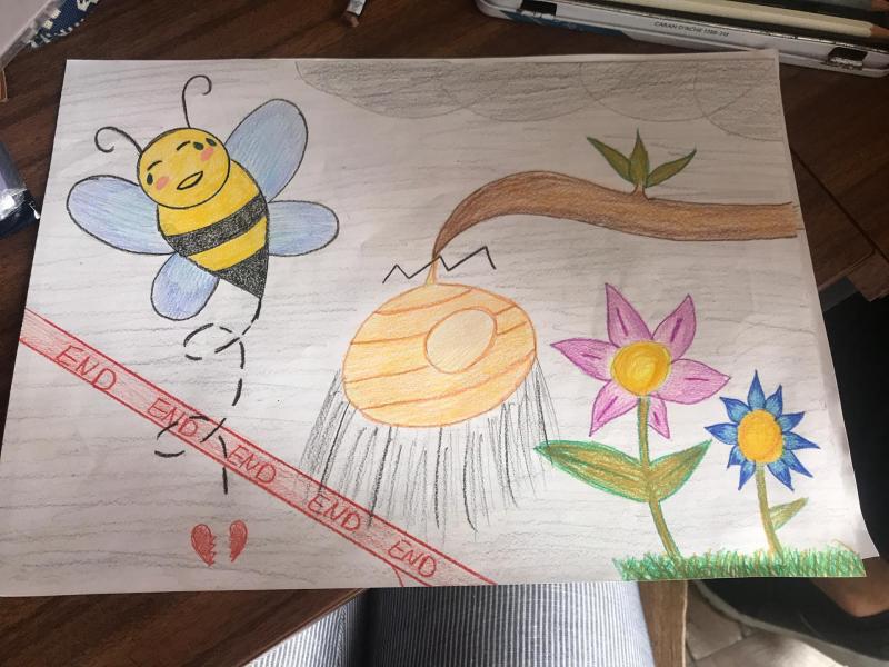 desenho das abelhas _ o depois - Alexandra