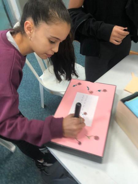 התלמידים עובדים